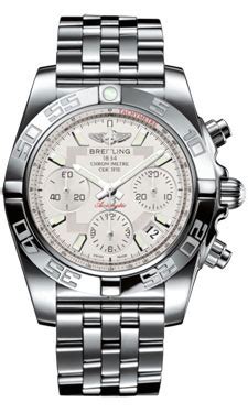 breitling chronomat 41 steel polished bezel pilot bracelet|Pre.